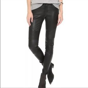 J Brand 100% Lamb Leather Motorcycle Skinny Jeans